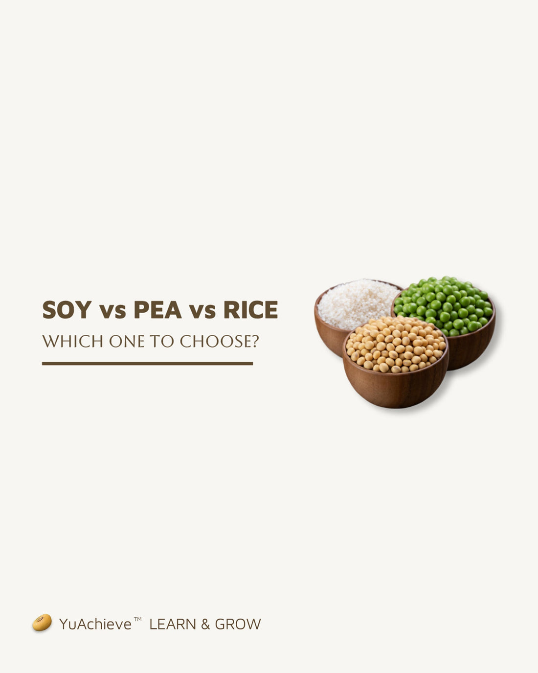 🌱Soy vs Pea vs Rice Protein — Which Plant Protein Is Best?  - YuAchieve Protein - YuAchieve™