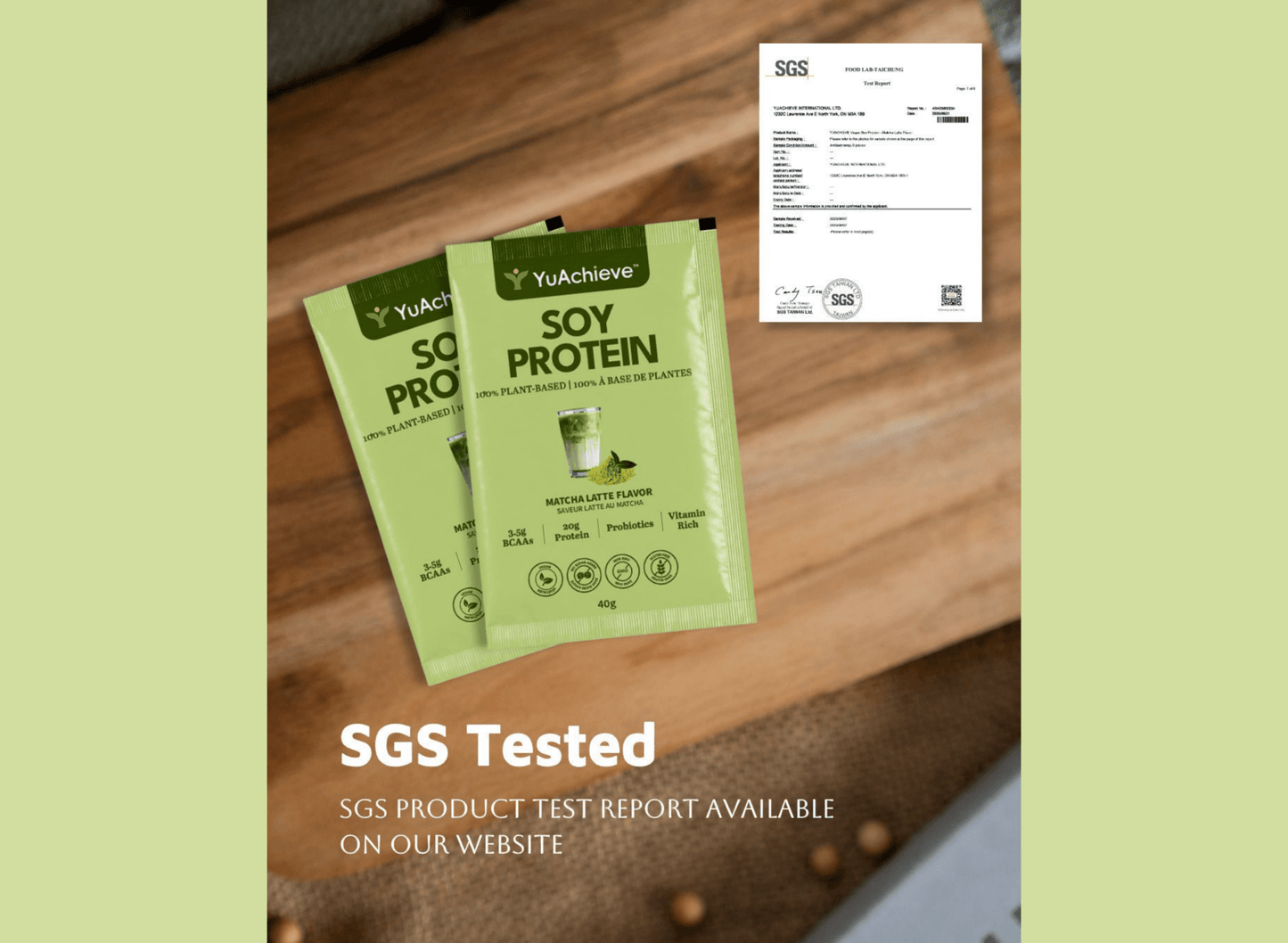 Matcha Latte Soy Protein Sachet - YuAchieve™-YuAchieve™