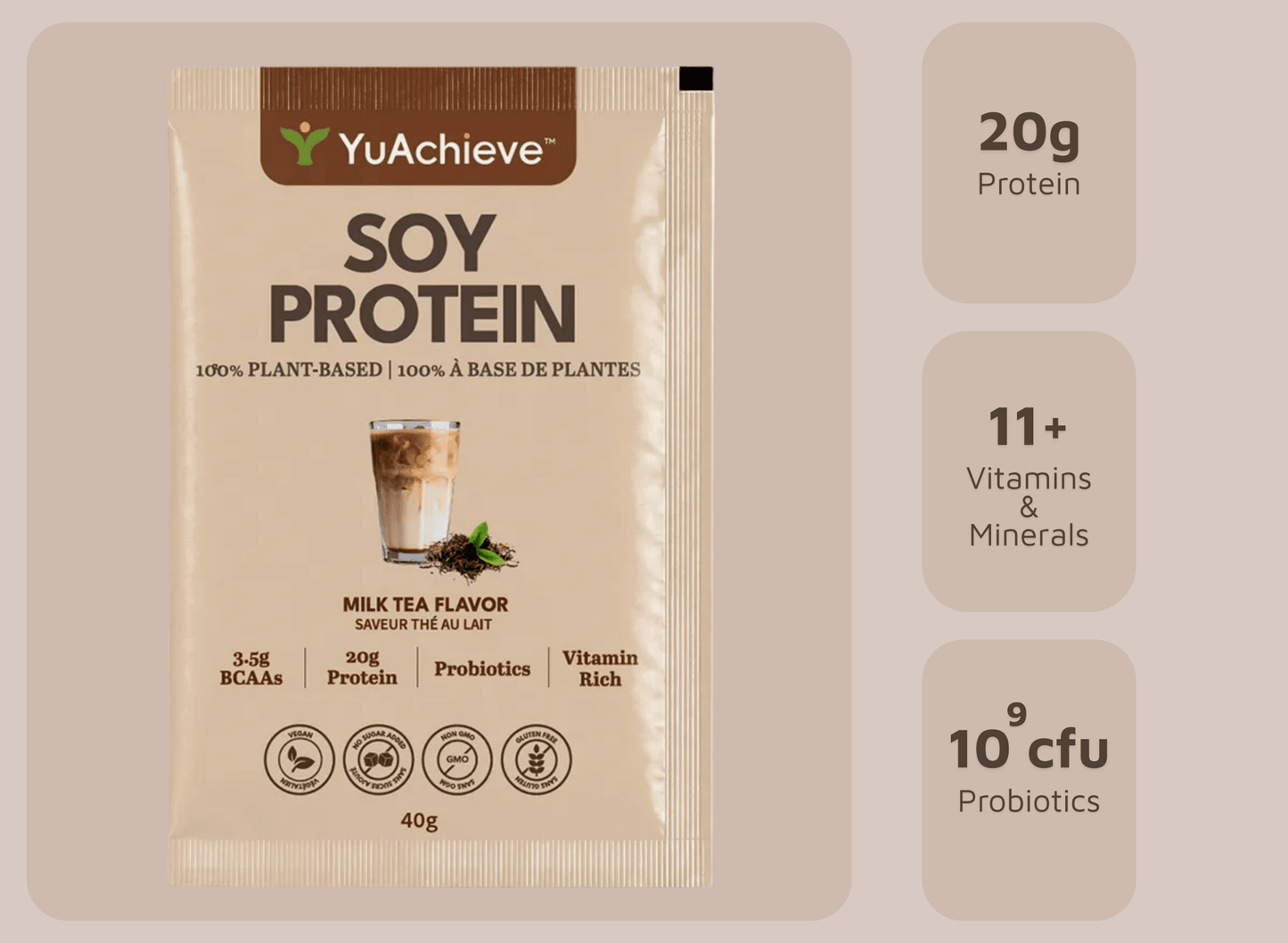 Milk Tea Soy Protein Sachet - YuAchieve™-YuAchieve™
