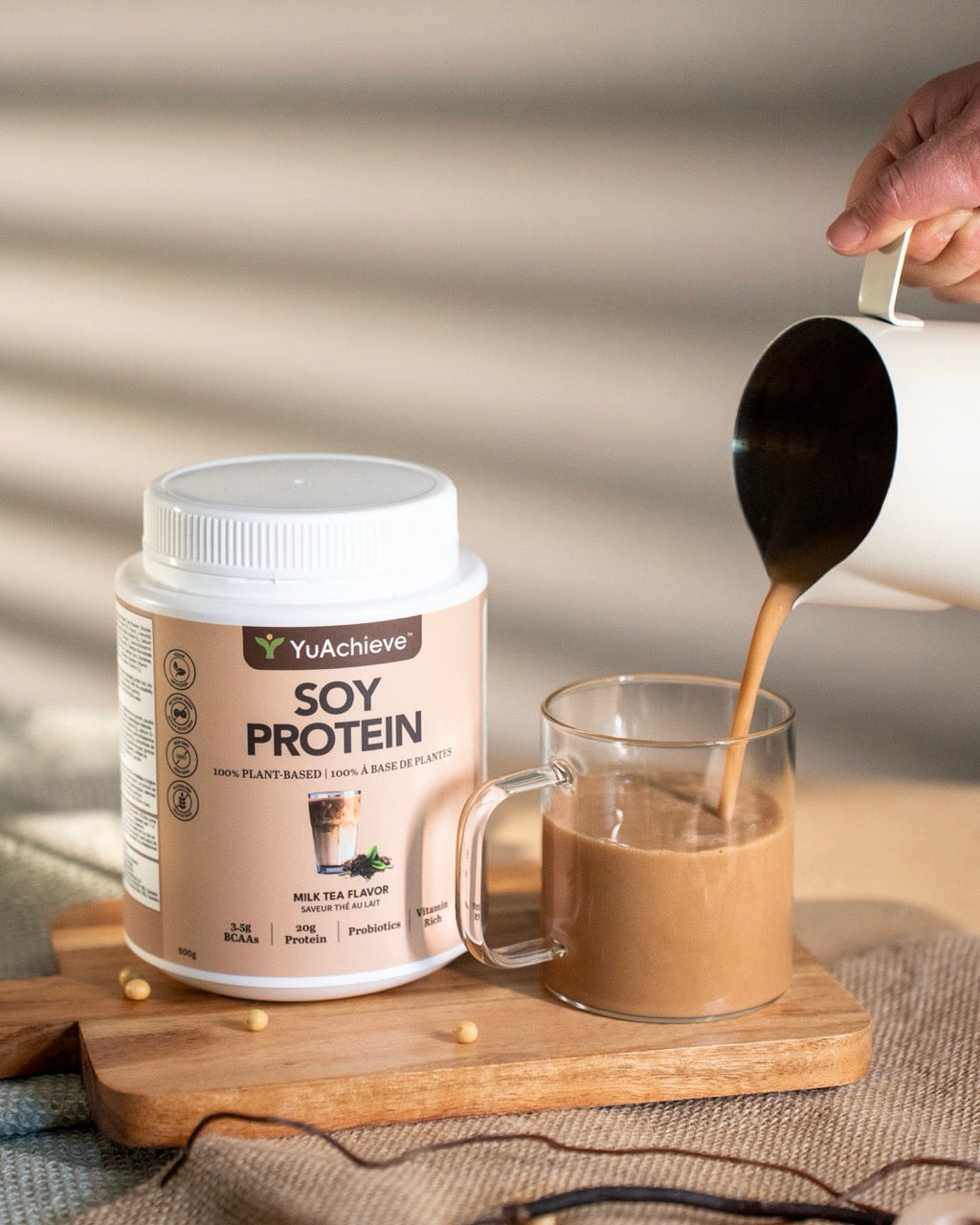 yuachieve vegan protein milk tea recipe 
